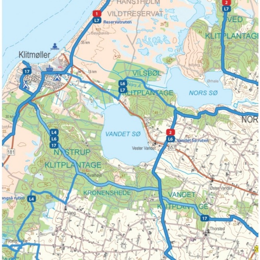 Västjylland Cykelkarta